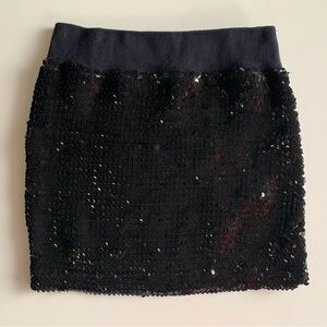 BLACK SEQUIN MINI SKIRT - SIZE 26 - SIZE 27 - SIZE M